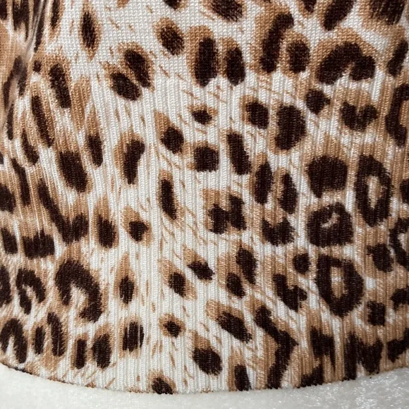 INC Animal Print Fitted Short Sleeve Sweater - Picture 6 of 8